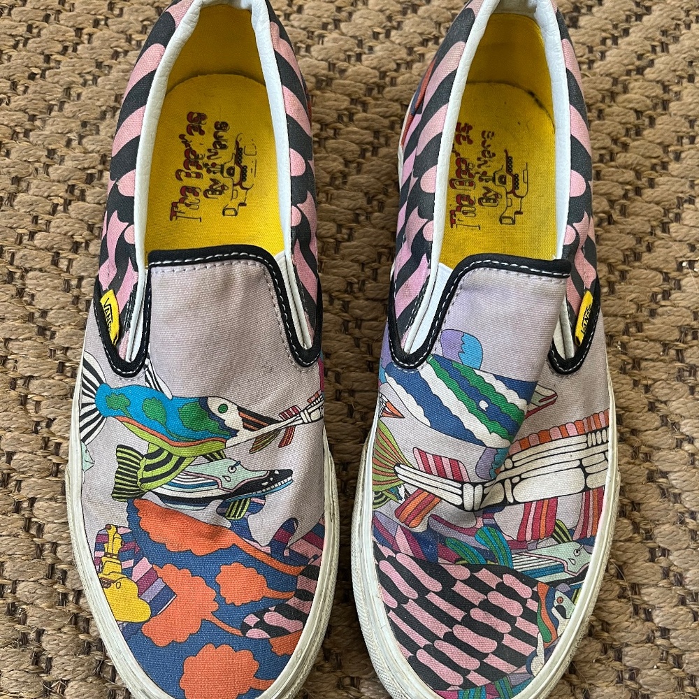 The Beatles Yellow Submarine Slip on Vans